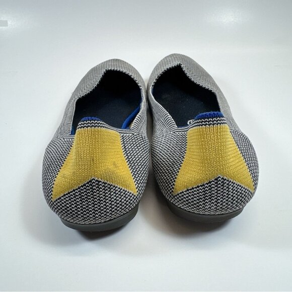 Rothy's Womens 9 Shale Ribbon Stripe Round Toe Flats - Picture 7 of 14